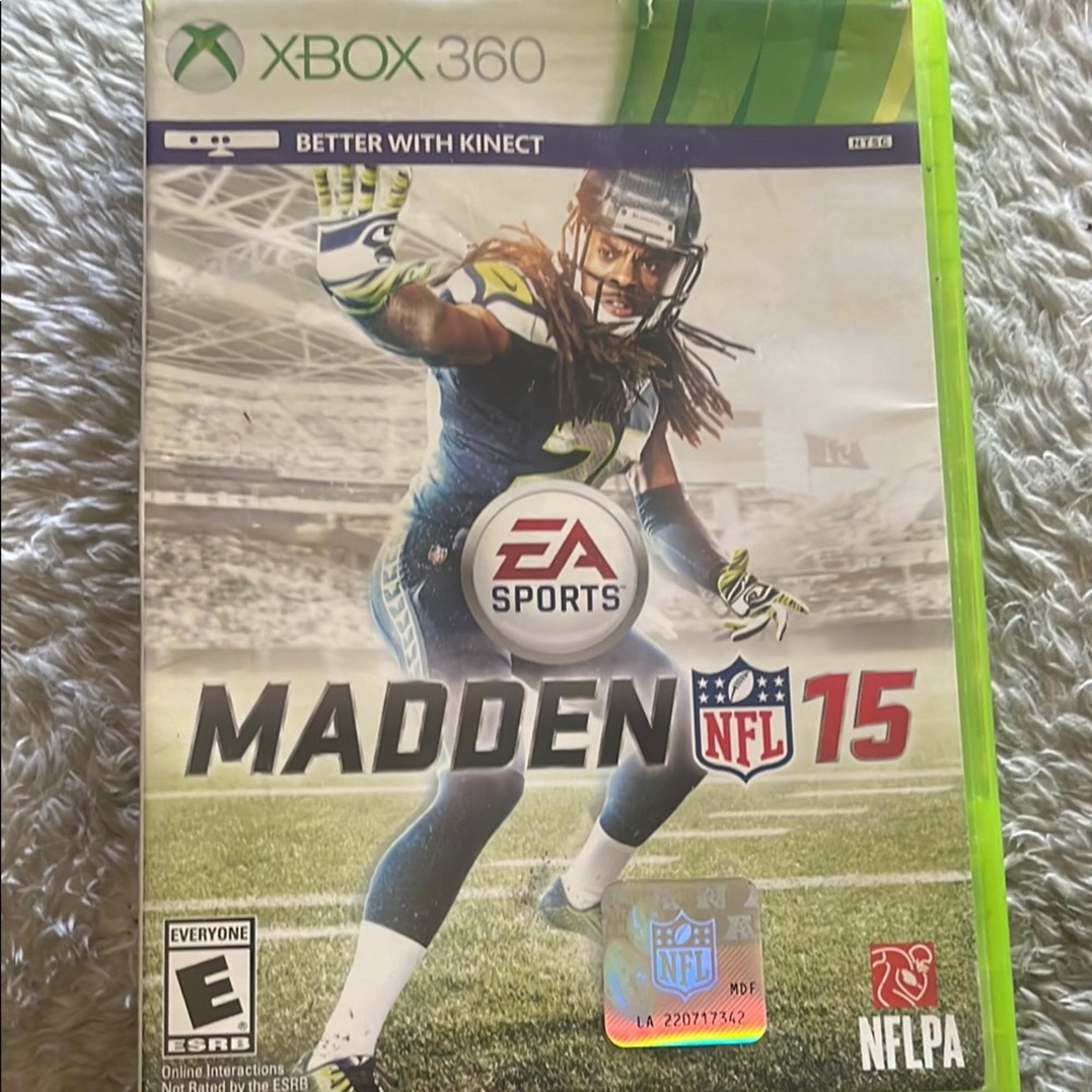 Madden NFL 15 Football X-Box 360 Video Game - Green Case EUC